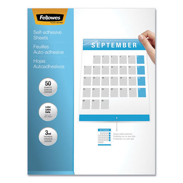 Fellowes® Self-adhesive Laminating Sheets, 3 Mil, 9.25" X 12", Gloss Clear, 50-box freeshipping - TVN Wholesale